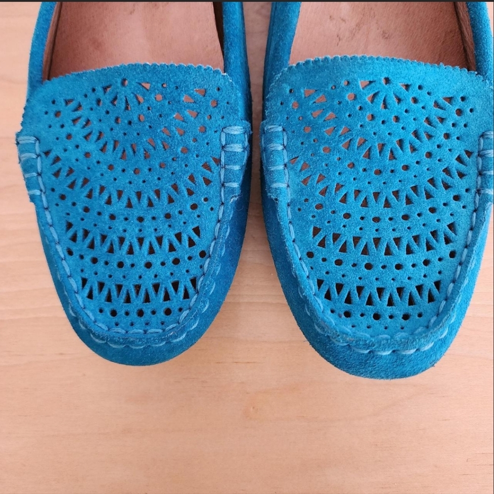 UGGS Teal Blue Suede Loafers